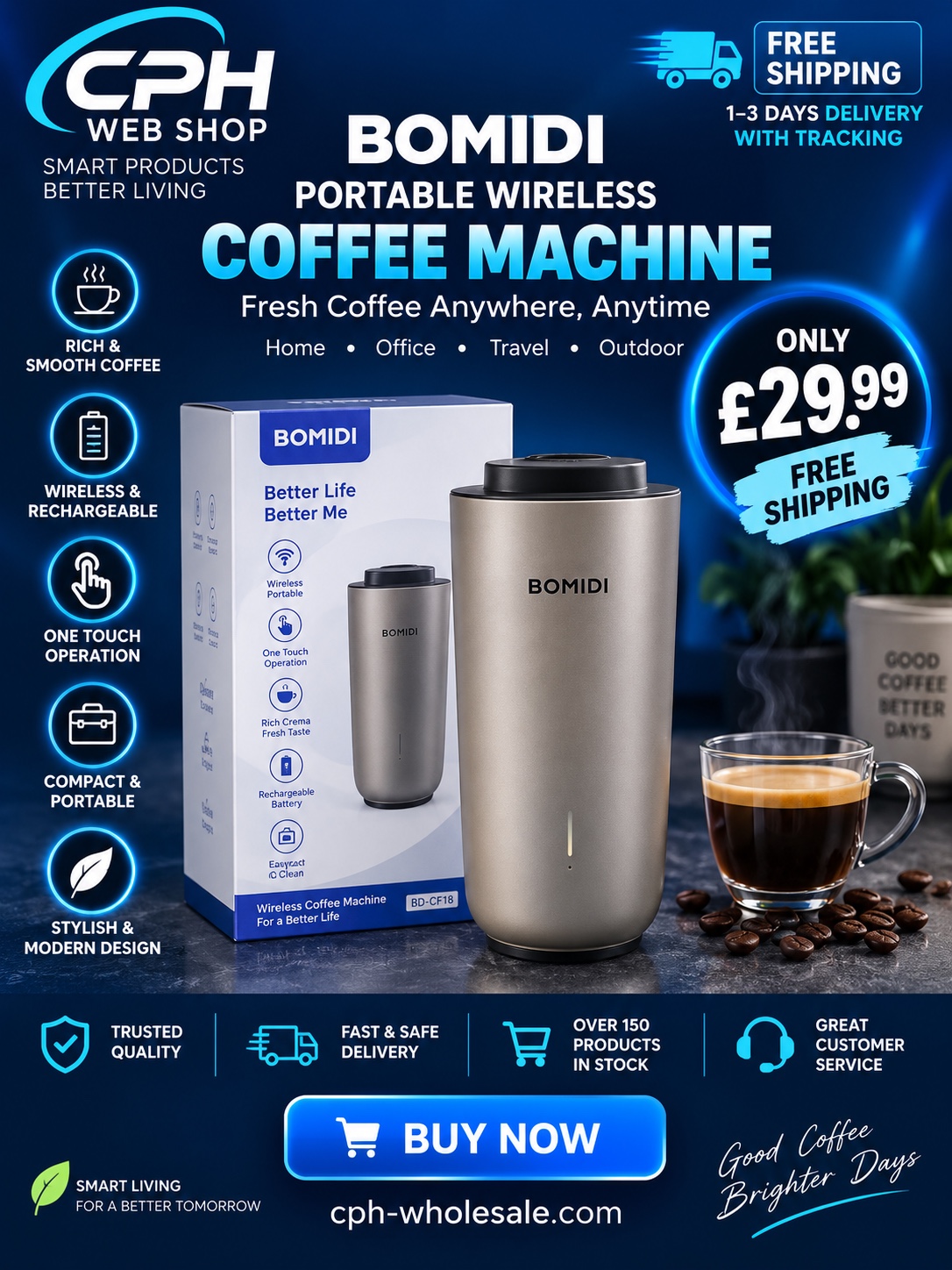 Bomidi Portable Wireless Coffee Machine