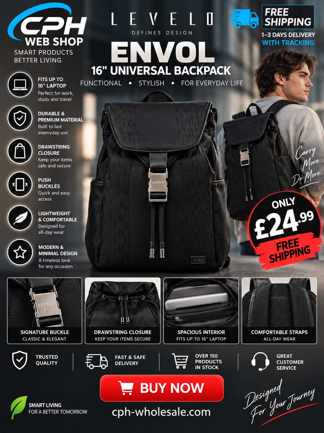 Levelo Envol 16-inch Backpack
