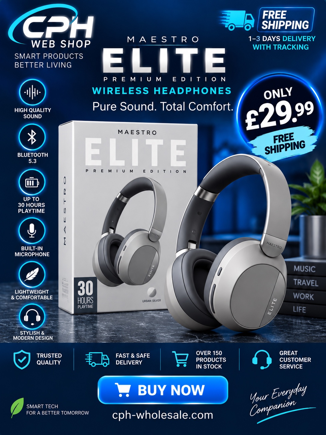 Maestro Elite Wireless Headphones