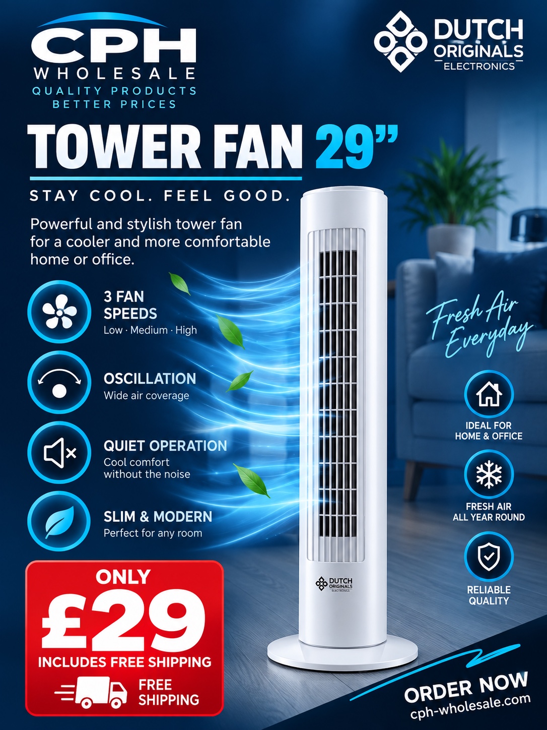 Tower Fan 29 inches